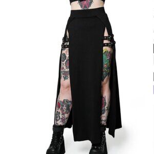 Forest Ink M-Line Buckle Maxi Skirt